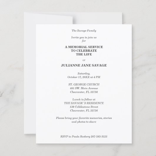 Servicio de Recordatorio de fotografías funerarias (Rückseite)