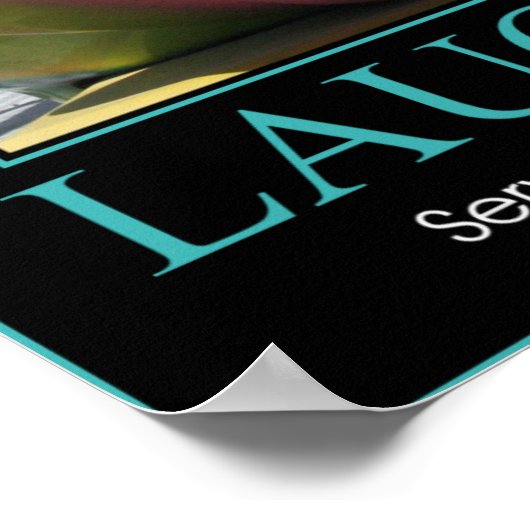 Serviere den Herrn mit dem Lachen Poster (Ecke)