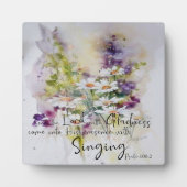 Serviere den Herrn mit Gruß und Blüte Fotoplatte (Vorderseite)