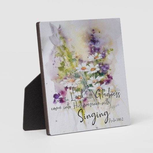 Serviere den Herrn mit Gruß und Blüte Fotoplatte (Vorderseite)