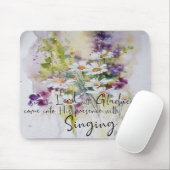 Serviere den Herrn mit Gruß und Blüte Mousepad (Mit Mouse)