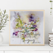 Serviere den Herrn mit Gruß und Blüte Poster