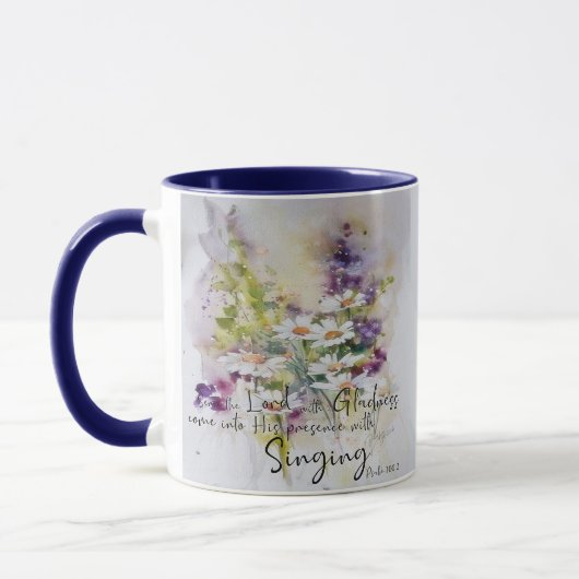 Serviere den Herrn mit Gruß und Blüte Tasse (Links)