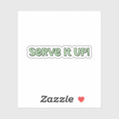 Serviere es! Green Pickleball Aufkleber (Blatt)