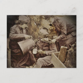 Servieren des verwundeten Soldaten-Kaffees Postkarte