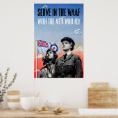 Servieren in der WAAF ~ Mit den Männern, die flieg Poster (Küche)