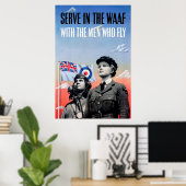 Servieren in der WAAF ~ Mit den Männern, die flieg Poster (Heimbüro)