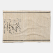 Servieren Sie dem Herrn personalisierte Leinen aus Geschirrtuch (Horizontal)