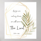 Servieren Sie die Lord Green Blätter und Goldrahme Poster (Vorne)