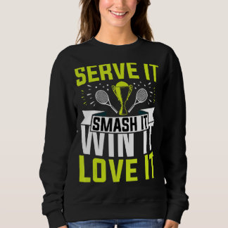 Servieren Sie es zerschlagen es gewinnt IT-Liebe E Sweatshirt
