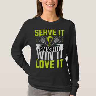 Servieren Sie es zerschlagen es gewinnt IT-Liebe E T-Shirt
