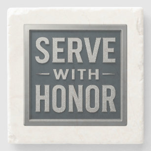 Servieren Sie mit Ehrenzeichen™ LDS Stone Unterset Steinuntersetzer
