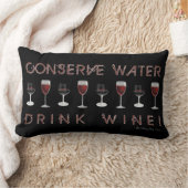 SERVIEREN SIE WASSER, GETRÄNKEN WEIN! LENDENKISSEN (Decke)