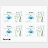 Servieren von benutzerdefinierten Geschenkklammern Rechteckiger Aufkleber (Blatt)