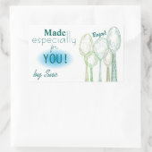 Servieren von benutzerdefinierten Geschenkklammern Rechteckiger Aufkleber (Tasche)