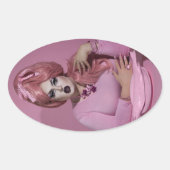 Servieren von Fischklebern - 4 Ovaler Aufkleber (Vorderseite)