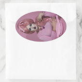 Servieren von Fischklebern - 4 Ovaler Aufkleber (Tasche)