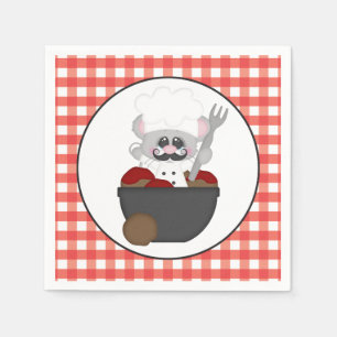 Servieren von Fleischbällen Italienisches Essen S Serviette