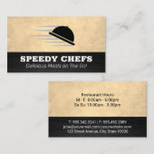 Servieren von Plater Moving | Catering - und Leben Visitenkarte (Vorne/Hinten)