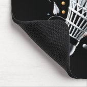 Serviert Feiern Badminton Lustig Grafik Te Mousepad (Ecke)