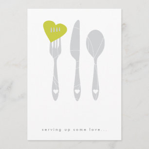 Serviert Liebe Probe Abendessen Einladung