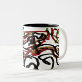 Serviertablett Zweifarbige Tasse (VorderseiteRechts)