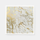 Serviette aus weißem und goldfarbenem Marmor (Vorderseite)