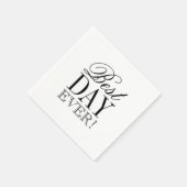 Serviette - Bester Tag überhaupt (Ecke)