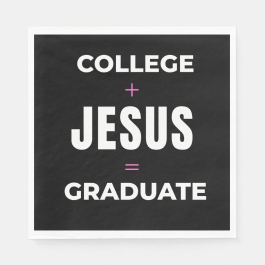 Serviette College + Jesus = Absolvent (Vorderseite)