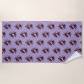 Serviette de Plage - Bouquet de Violettes Strandtuch (Vorderseite)