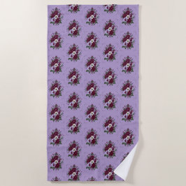 Serviette de Plage - Bouquet de Violettes Strandtuch