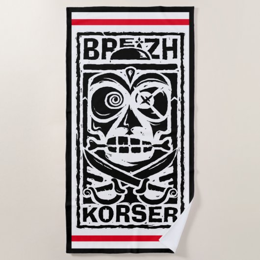 Serviette De Plage Tiki Breizh Korser Strandtuch (Vorderseite)