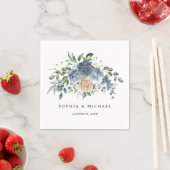Serviette, Elegante Staubblaue Florale Hochzeit Serviette (Beispiel)