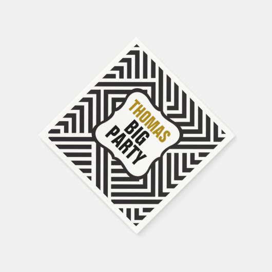 SERVIETTE FÜR das PERSONALISIERTE FEST (Ecke)