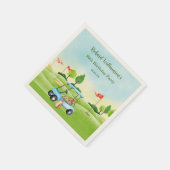 Serviette Golf Cart Scenic Custom 90. Geburtstag (Ecke)