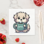 Serviette Kaffeehund (Beispiel)