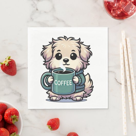 Serviette Kaffeehund (Beispiel)