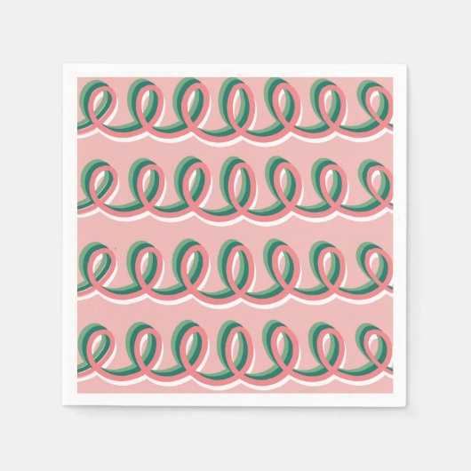 Serviette mit Schlaufenlinie (Vorderseite)