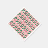 Serviette mit Schlaufenlinie (Ecke)