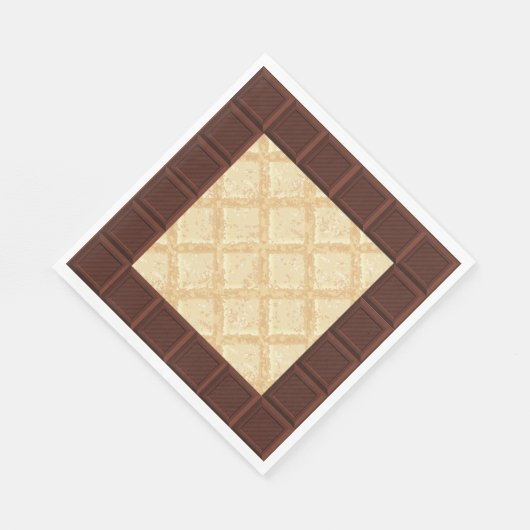 Serviette mit Schokoladenliebhaber, Bar mit Schoko (Ecke)