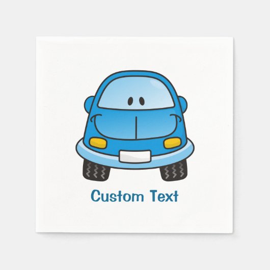 Servietten aus Blauem Cartoon (Vorderseite)