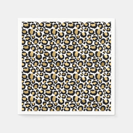 Servietten aus Gold, Weiß und Schwarz (Vorderseite)