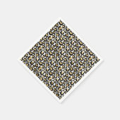 Servietten aus Gold, Weiß und Schwarz (Ecke)