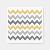 Servietten aus grauem und gelbem Muster (Vorderseite)