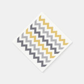 Servietten aus grauem und gelbem Muster (Ecke)