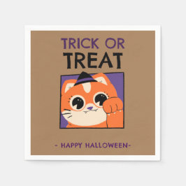 Servietten aus Halloween-Party, mit Hut gekätzt, b