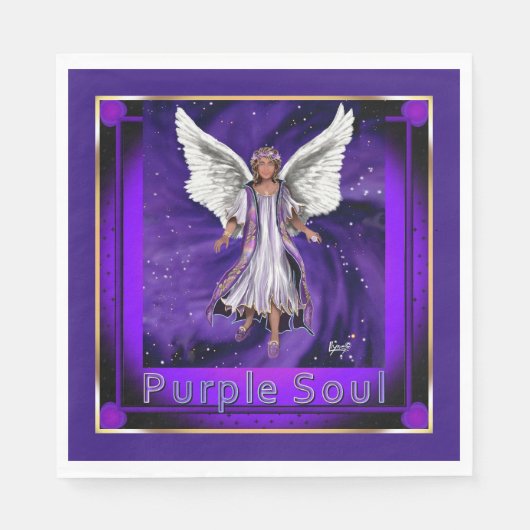 Servietten aus lila Soul (Vorderseite)