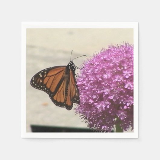 Servietten aus Monarchschmetterlingen und Zwiebeln (Vorderseite)