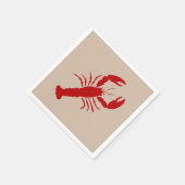 Servietten aus rotem und beigem Hummer (Ecke)