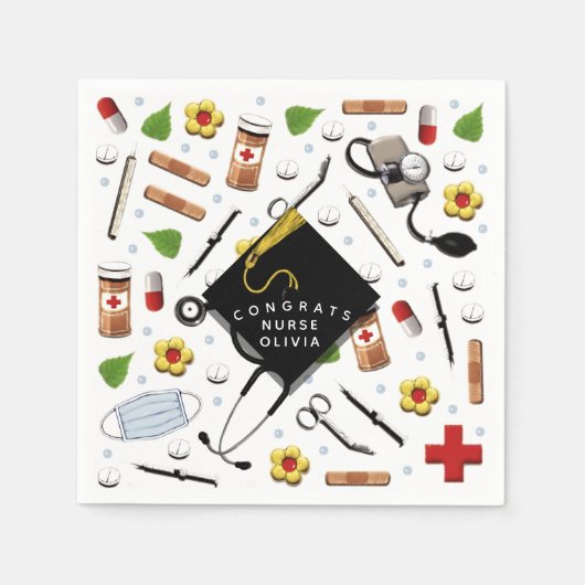 Servietten der Krankenschwester Graduation Party (Vorderseite)